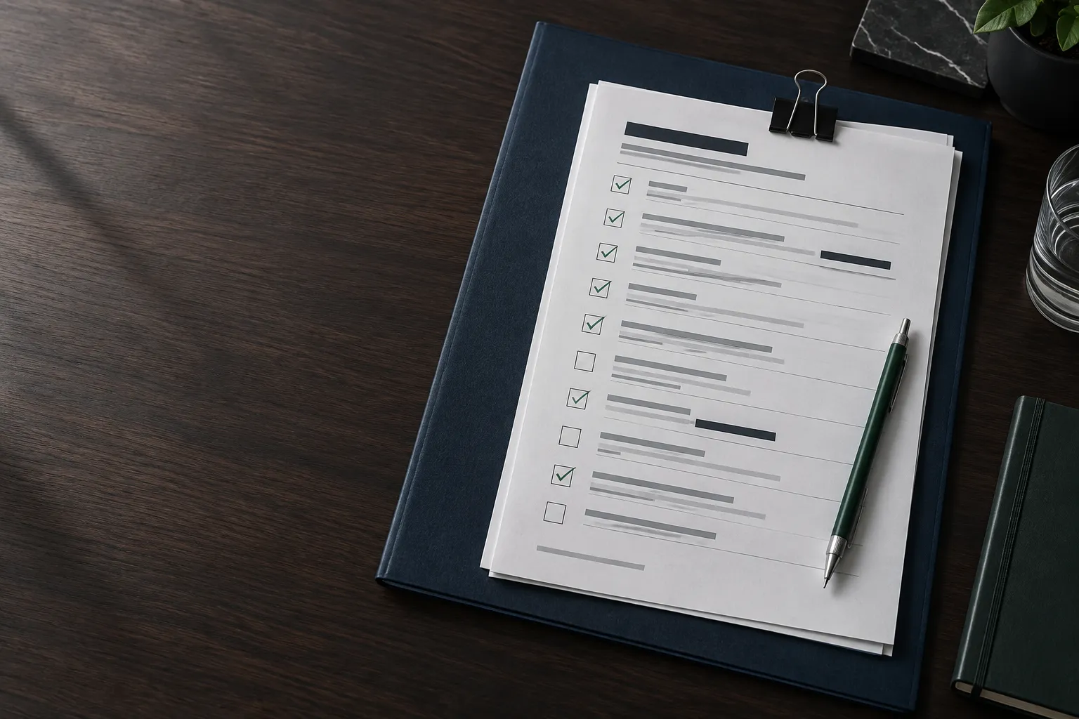 Checkliste für die Sicherheitsprüfung mit Datenstandort, Organisationstrennung, Zugriffskontrollen und Prüfunterlagen.
